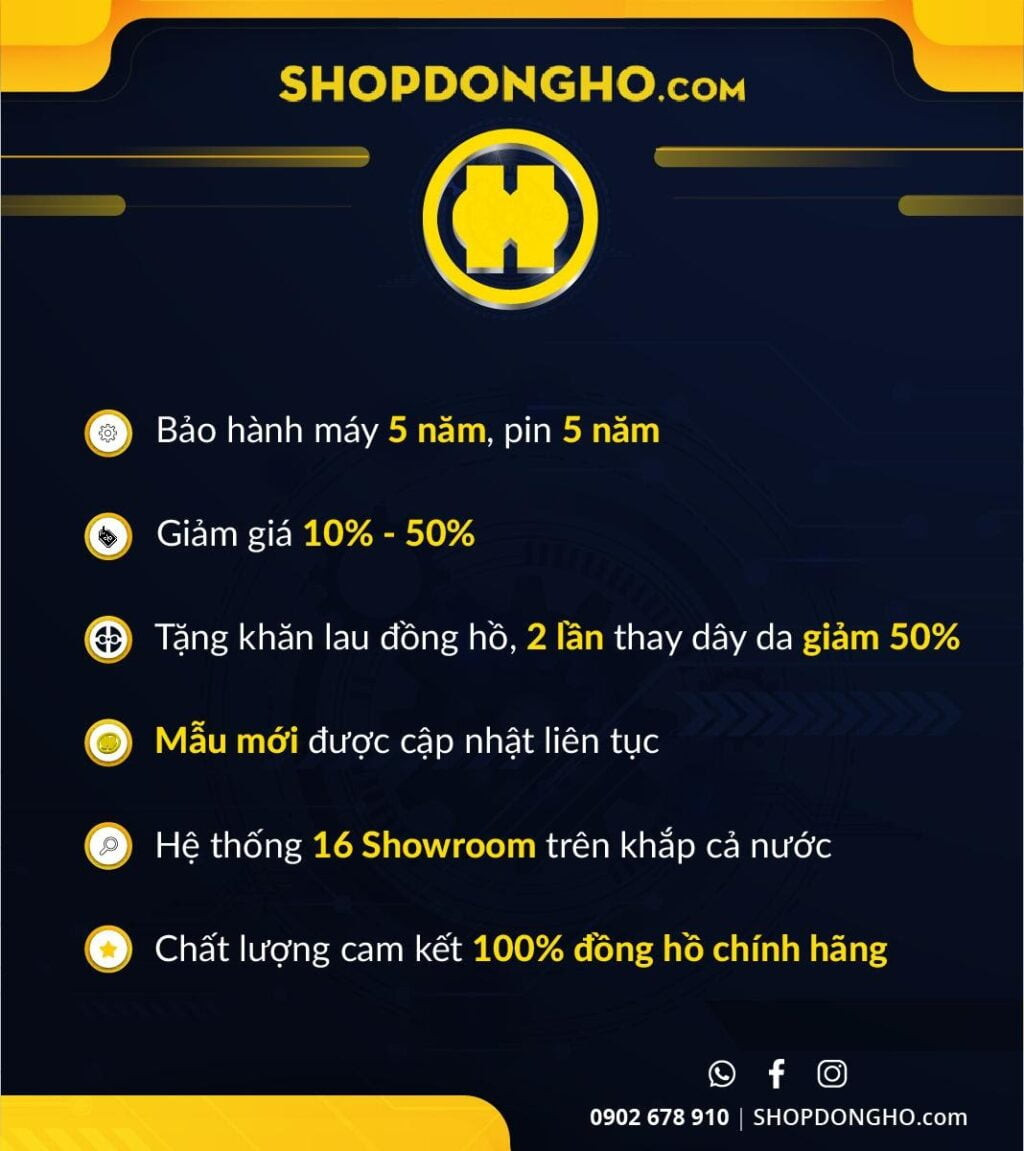 Chính sách ưu đãi khi mua đồng hồ tại cửa hàng SHOPDONGHO.com