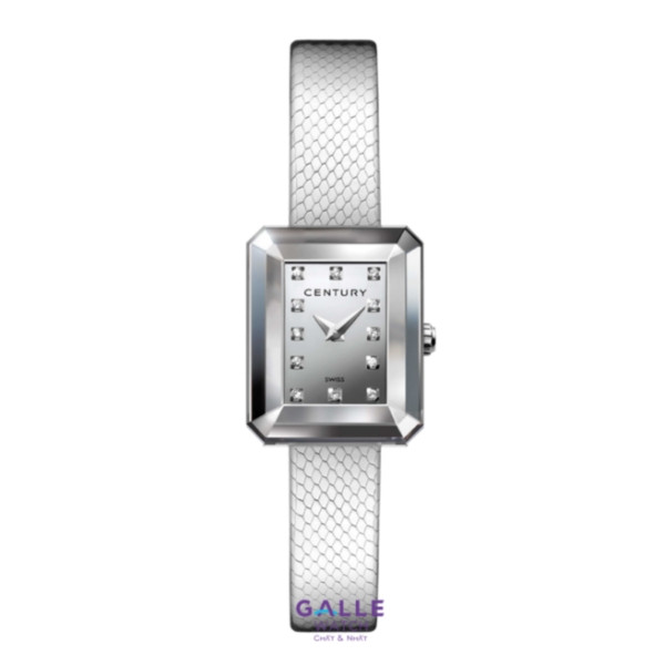 Đồng hồ Century 532.7.S.203.12.SML mặt chữ nhật kính sapphire nguyên khối và dây kim loại
