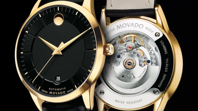 Đồng hồ Movado 1881 0607464 nam với mặt số đen huyền bí