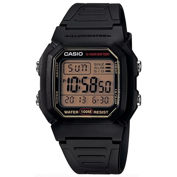 Đồng hồ nam Casio mặt vuông W-800HG-9AVDF thiết kế mạnh mẽ