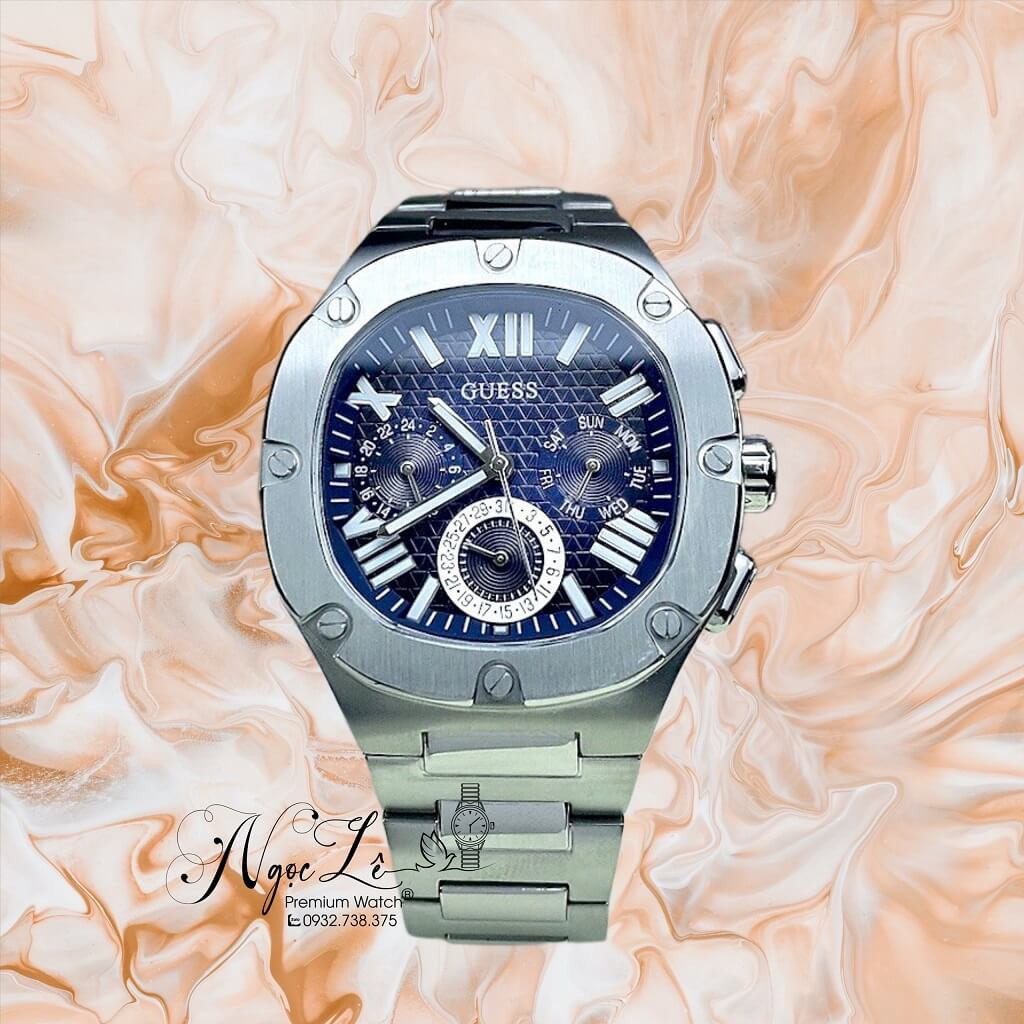 Cận cảnh mặt số đồng hồ Guess nam chính hãng GW0572G1
