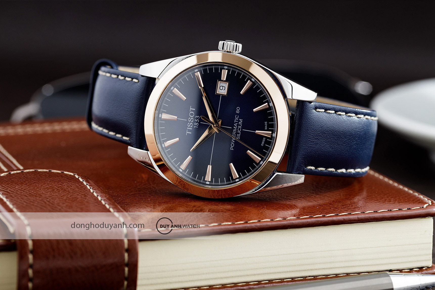 Tissot Gentleman Powermatic 80 Silicium Solid 18K Gold Bezel T927.407.46.041.00 được nhiều người muốn bán đồng hồ Tissot vàng 18k ưa chuộng