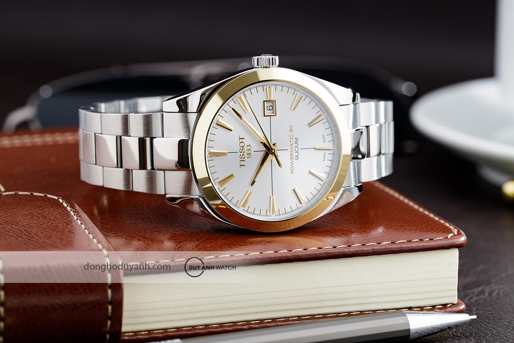 Đồng hồ Tissot nam với viền vàng 18K cao cấp, biểu tượng của việc bán đồng hồ Tissot vàng 18k chất lượng