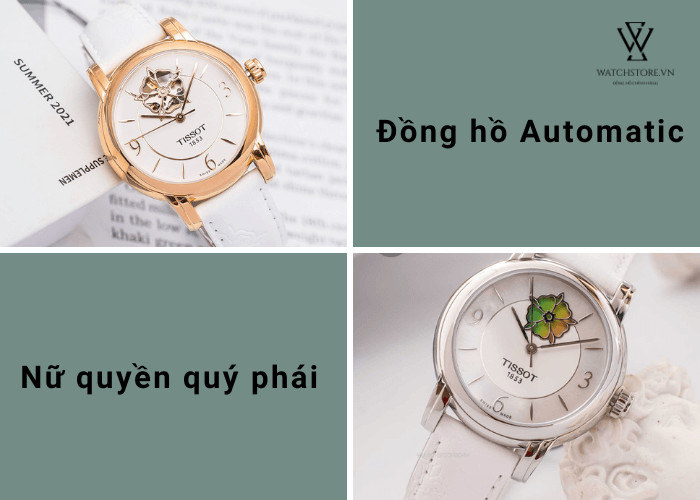 Đồng hồ nữ đẹp máy Automatic lộ cơ tinh xảo