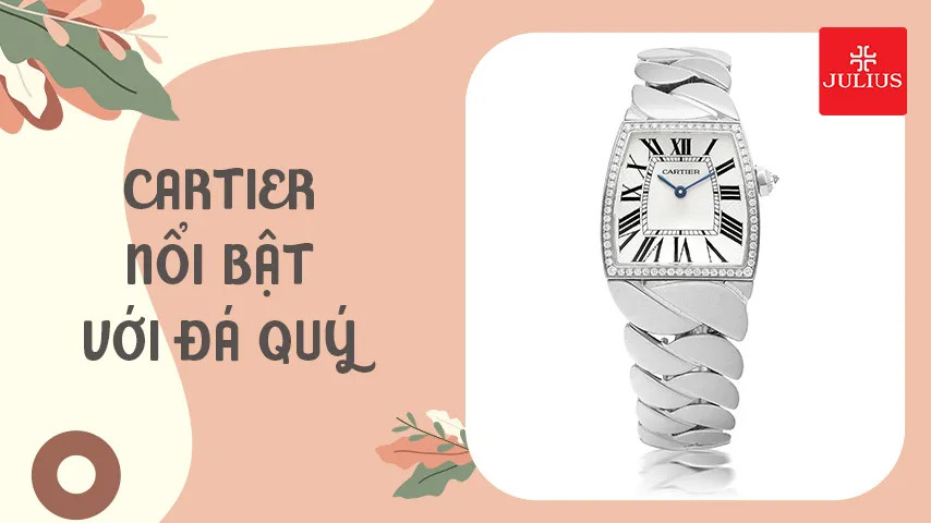 Đồng hồ nữ Cartier La Dona với các viên đá quý lấp lánh và thiết kế độc đáo