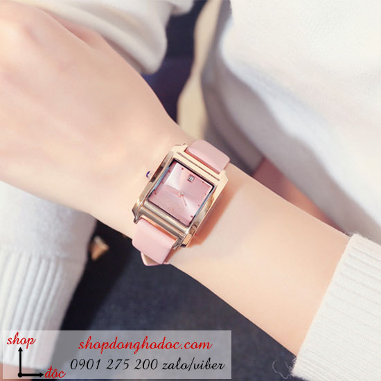 Đồng hồ nữ mặt vuông dây da: Biểu tượng thanh lịch vượt thời gian cho phái đẹp