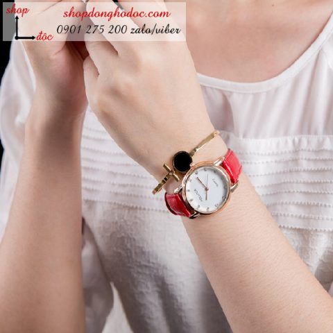 Đồng Hồ Dây Da Đỏ Nữ Julius JA-1395: Nét Quyến Rũ Bùng Cháy Cho Phái Đẹp