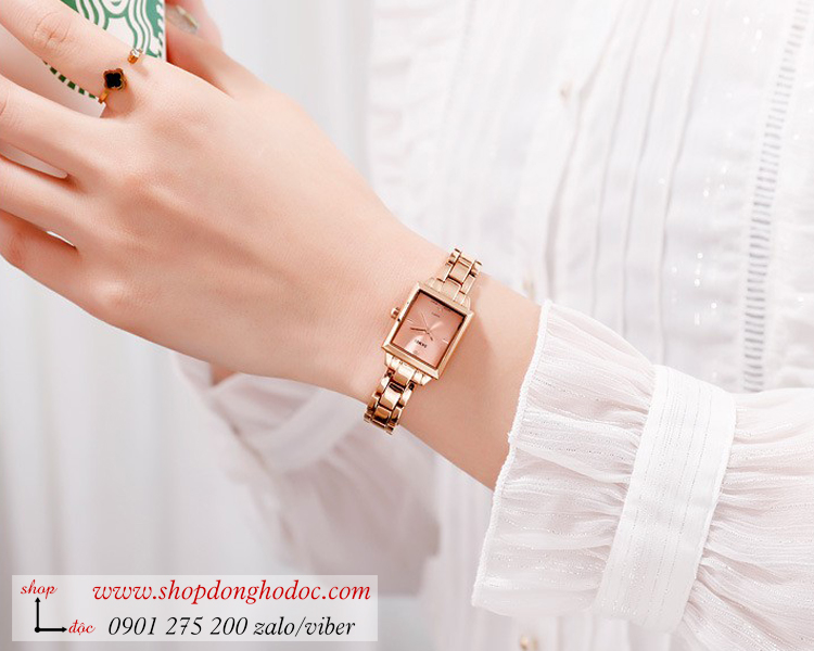 Đồng hồ nữ mặt vuông dây da: Biểu tượng thanh lịch vượt thời gian cho phái đẹp