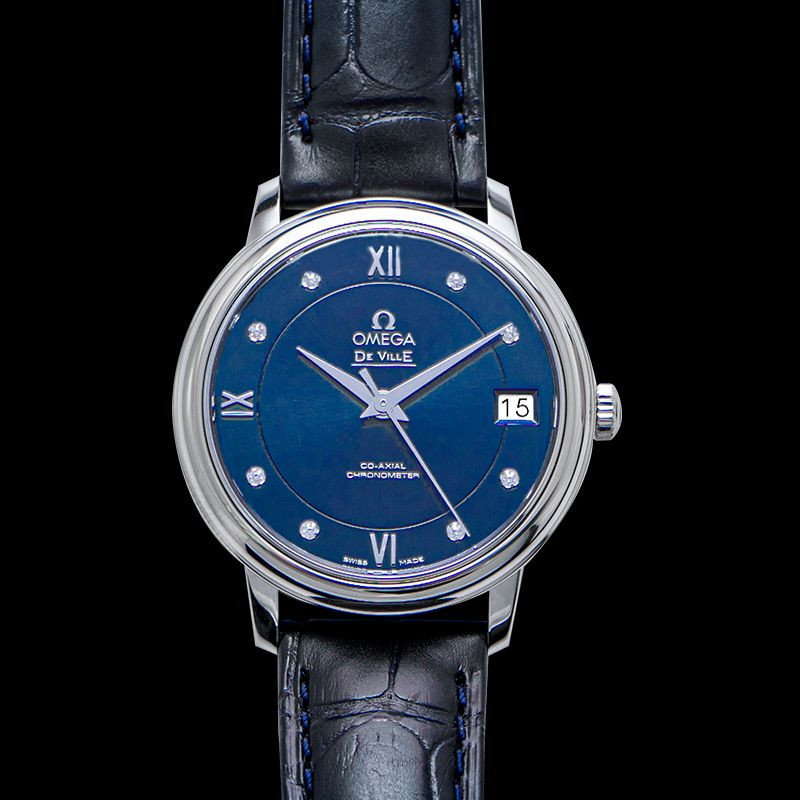 đồng hồ omega nữ dây da cao cấp, thiết kế sang trọng
