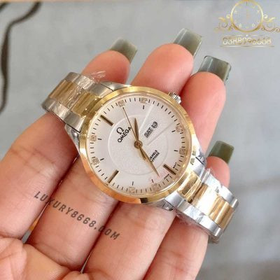 Mặt số đồng hồ Omega nữ dây vàng chi tiết