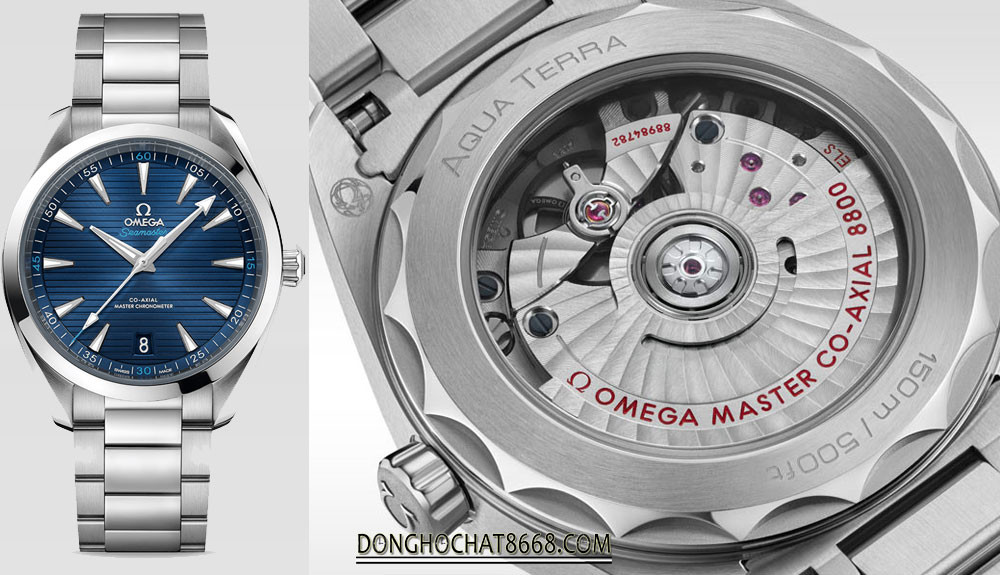 Omega Seamaster Aqua Terra 150m nổi bật với khả năng chống nước và vỏ thép không gỉ