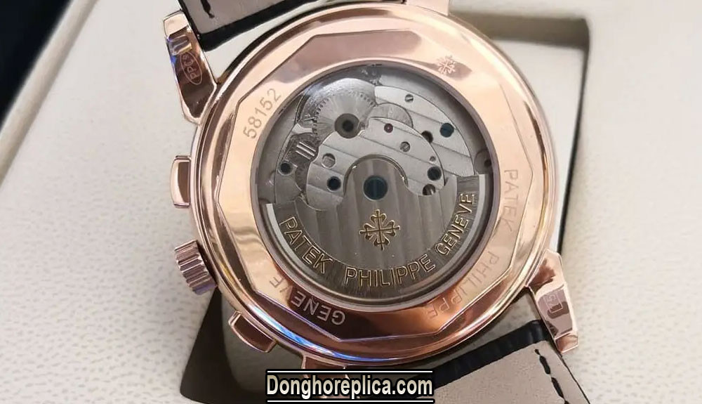 Bộ máy tự động chất lượng Thụy Sĩ bên trong đồng hồ Patek Philippe Geneve 58152 Replica