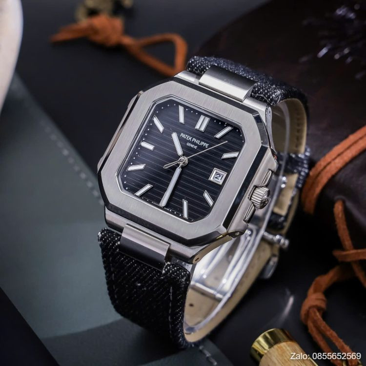 Cận cảnh mặt số đồng hồ Patek Philippe giá rẻ Cubitus Automatic