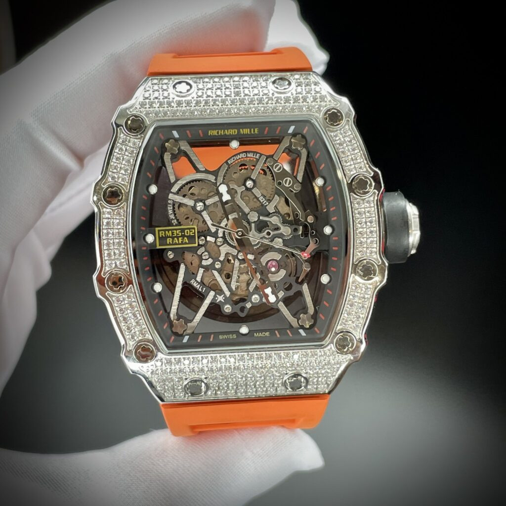 Đồng hồ Richard Mille RM35-02 nam đính đá Replica 1:1 cao cấp 42mm