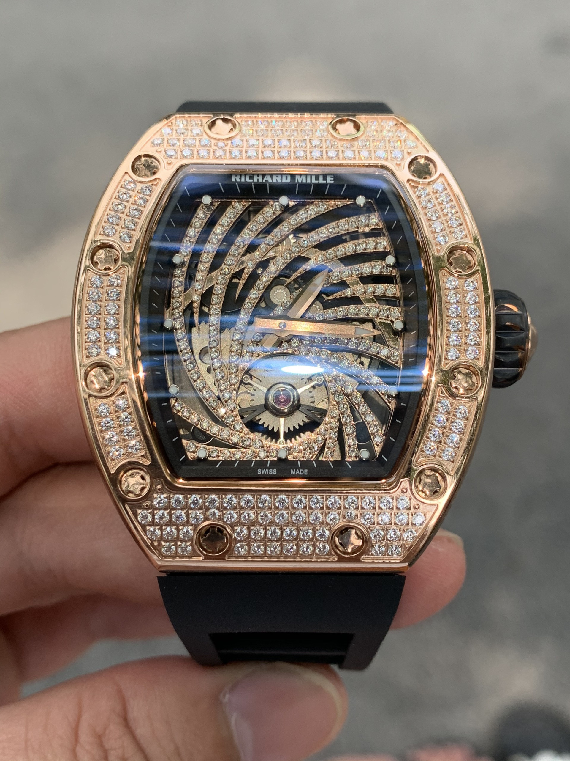 Đồng hồ nam đính kim cương nhân tạo Richard Mille Thụy Sĩ