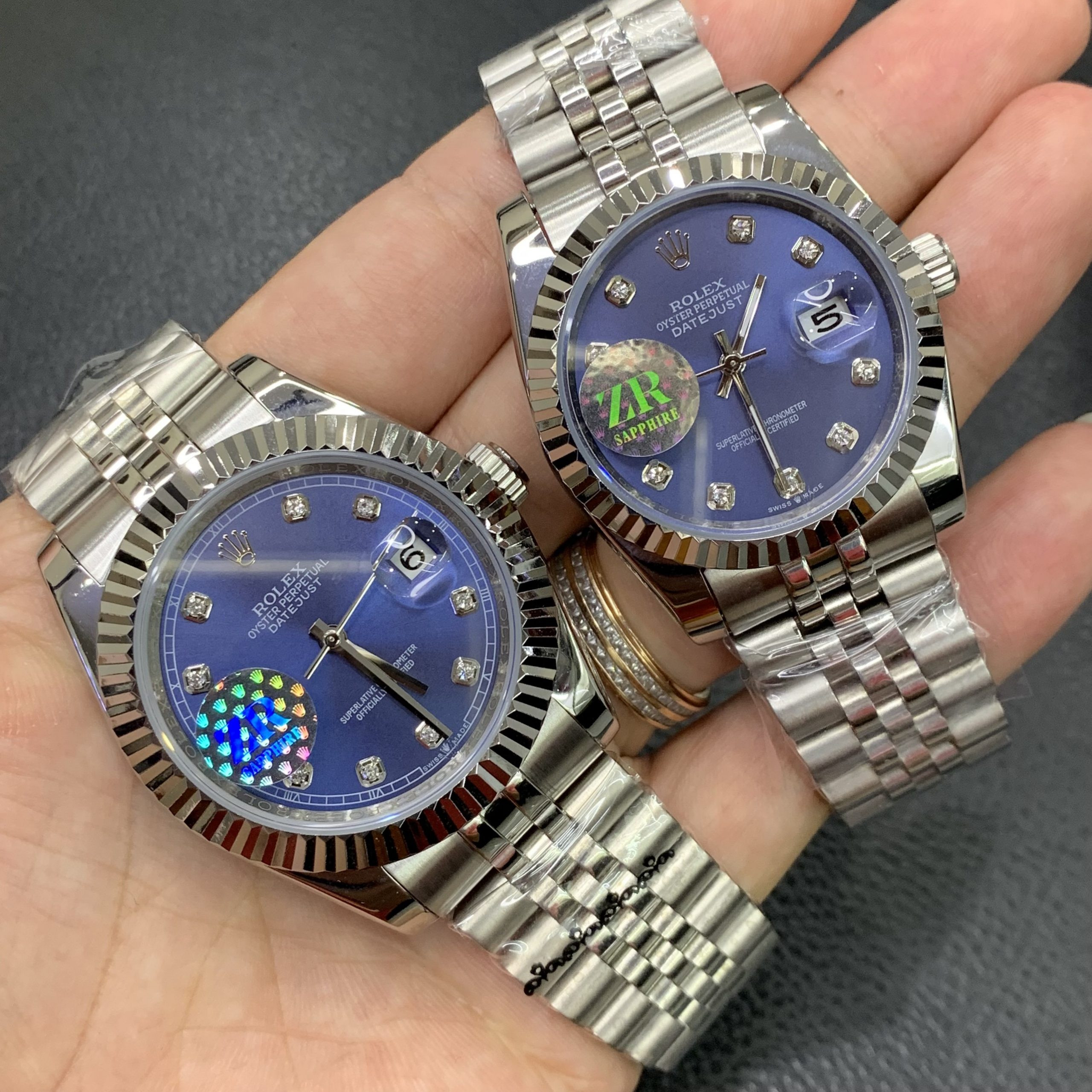 Mẫu đồng hồ Rolex nam máy cơ dây kim loại thép không gỉ màu bạc