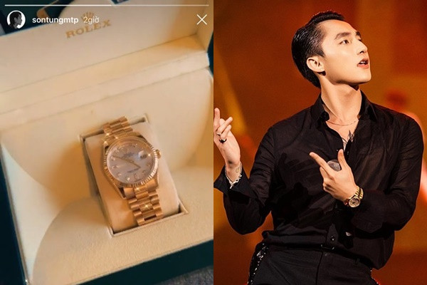 Rolex Day-Date sang trọng với kim cương, món đồng hồ Rolex của Sơn Tùng