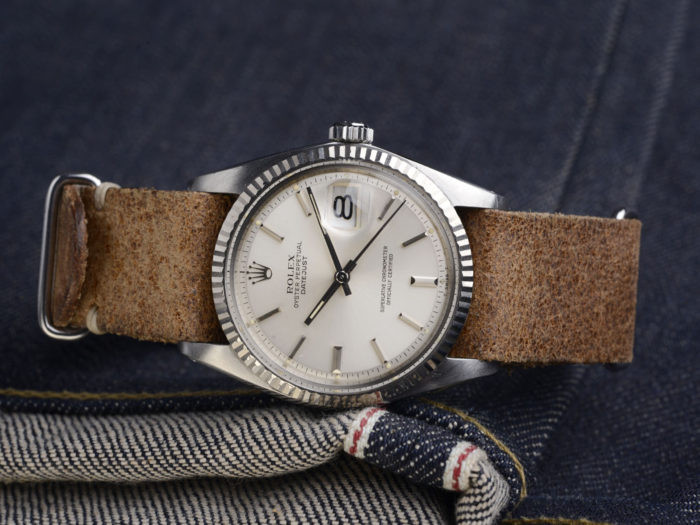 Đồng hồ Rolex Datejust 41 nam dây da đen cổ điển