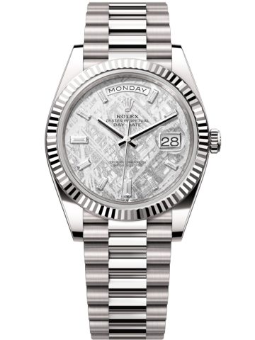Đồng hồ Rolex Day-Date 40 M228238-0004 Vàng Kim 18ct Kim Cương ống Baguette Mặt số Đen: Biểu tượng quyền lực thầm lặng