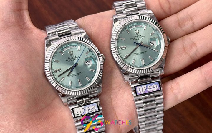 Một chiếc đồng hồ Rolex Replica 1:1 với mặt số đen và bộ vỏ vàng hồng sang trọng