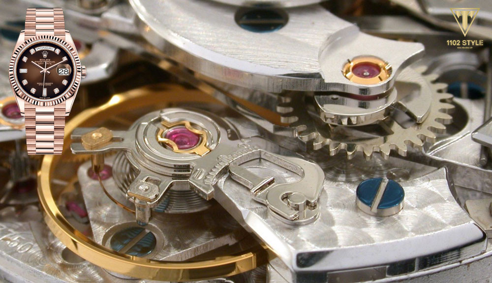 Bộ máy ETA SA Manufacture Horlogère Suisse tự động được sử dụng trong đồng hồ Rolex