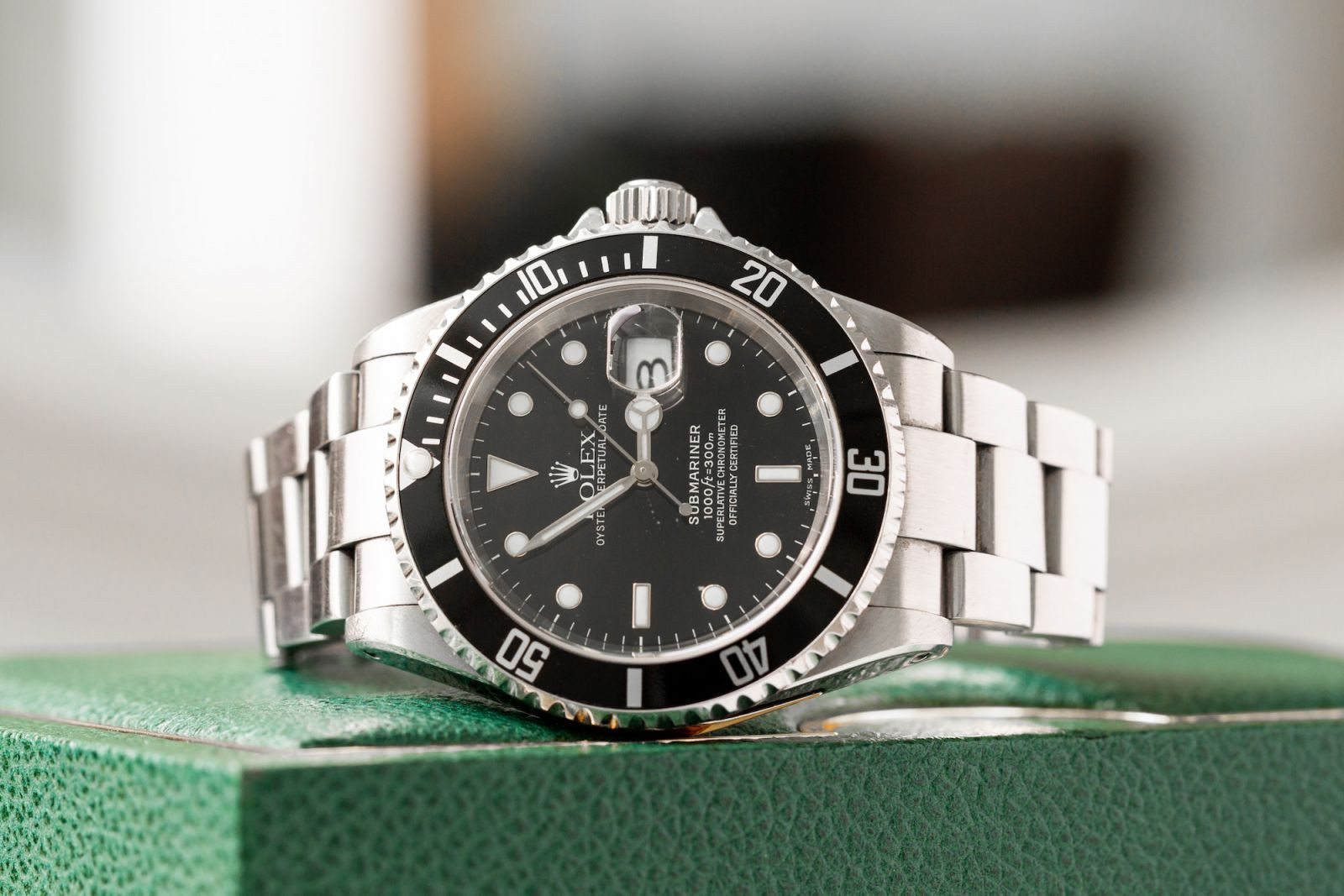 rolex submariner date thép oystersteel dây kim loại