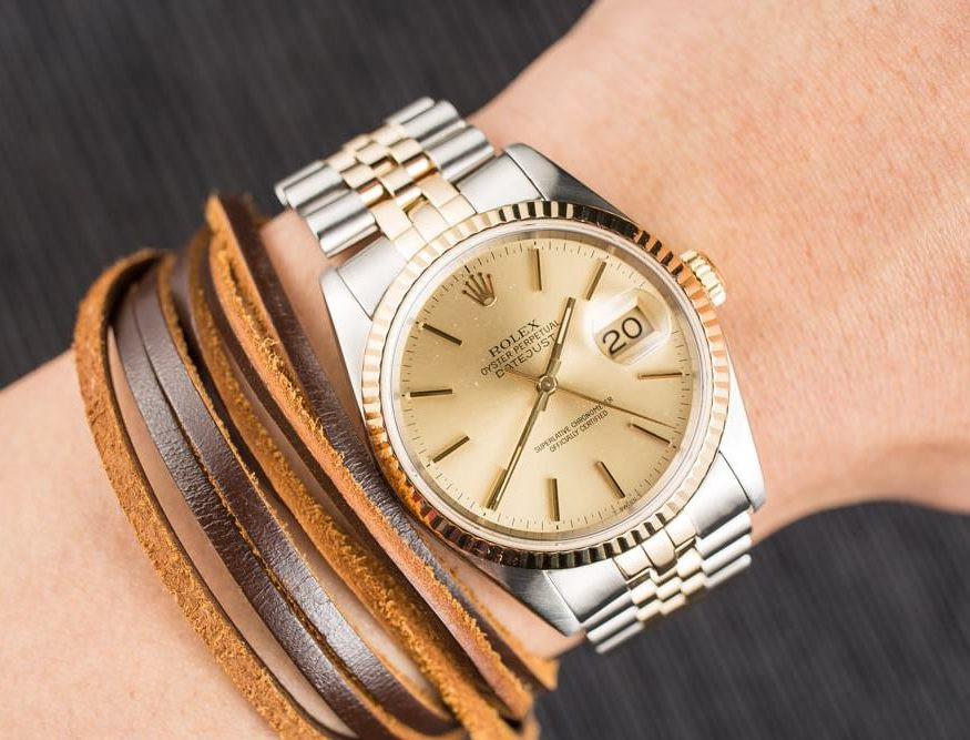 rolex datejust dây jubilee vàng thép sang trọng