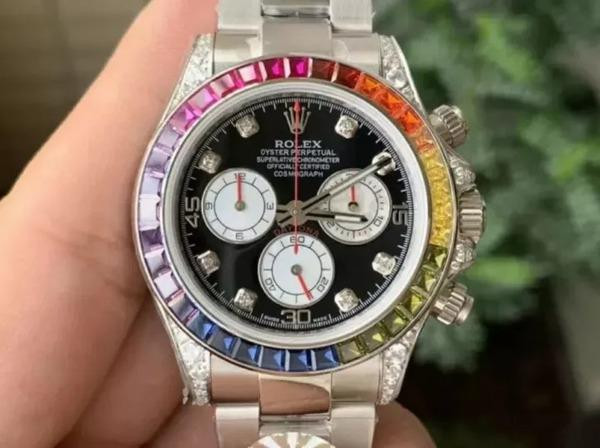 Đồng hồ Rolex nam đính kim cương Cosmograph Daytona 116599 Rainbow thể thao
