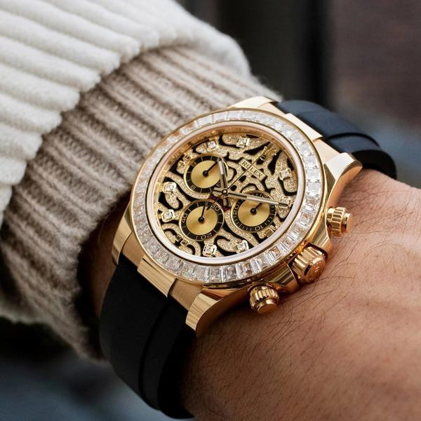 Đồng hồ Rolex nam đính kim cương Cosmograph Daytona Eye Of Tiger đầy cá tính