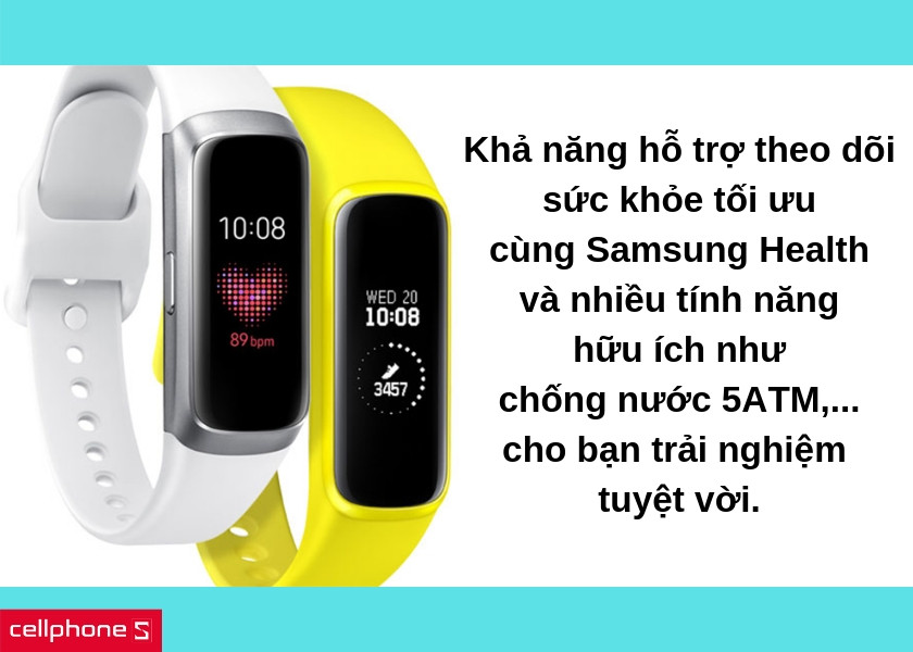 Tính năng theo dõi sức khỏe đa dạng trên đồng hồ thông minh Galaxy Fit e