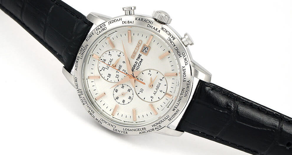 Đồng hồ Seiko 100M tích hợp chức năng World Time cao cấp