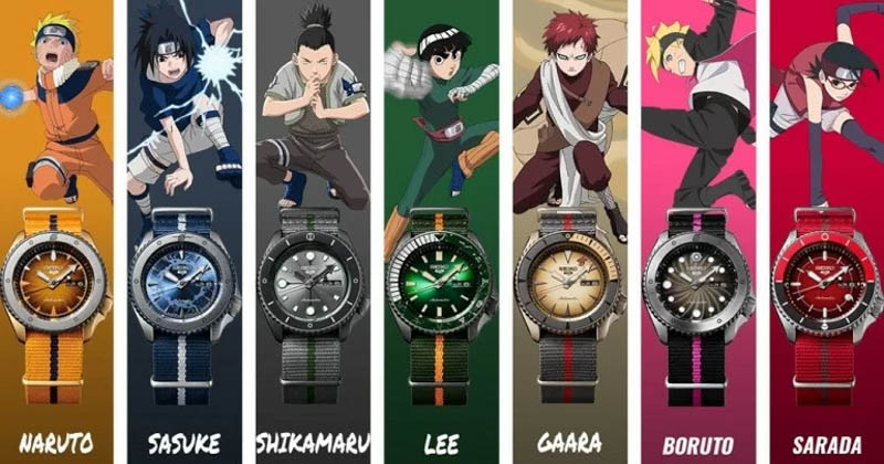 Bộ sưu tập đồng hồ Seiko 5 Automatic phiên bản Naruto &amp; Boruto, mang đến giá trị độc đáo.