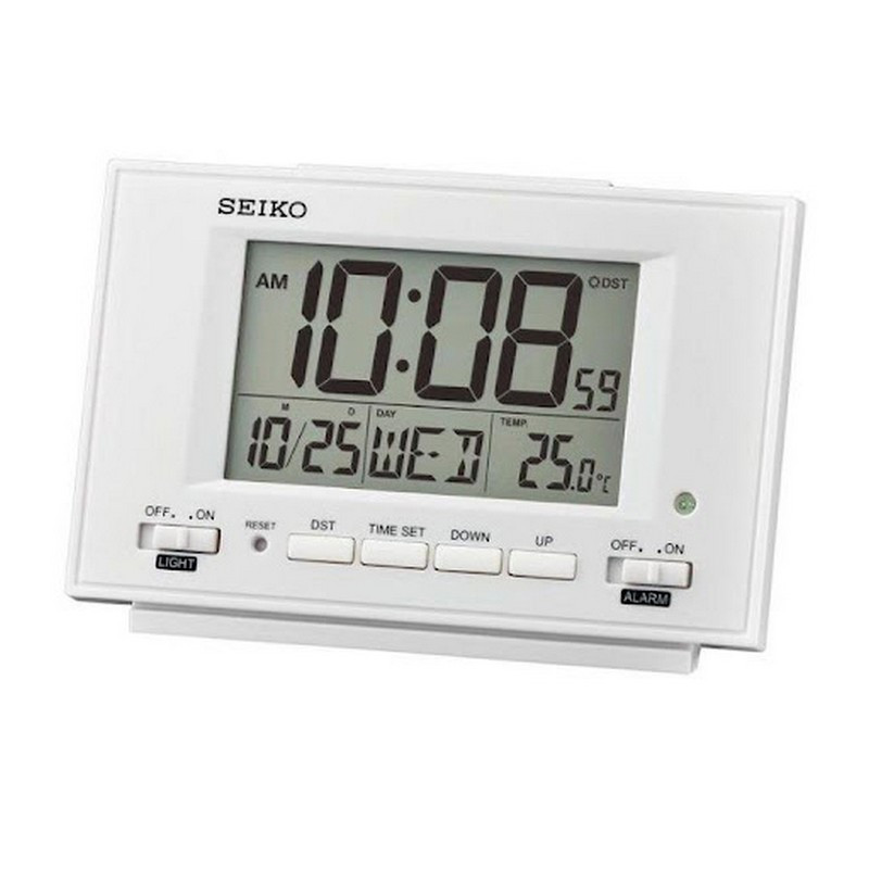 Đồng hồ báo thức để bàn SEIKO QHL075W màu trắng tinh tế