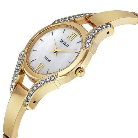 Đồng hồ Seiko nữ mạ vàng SUP216 mặt khảm ngọc trai tinh tế