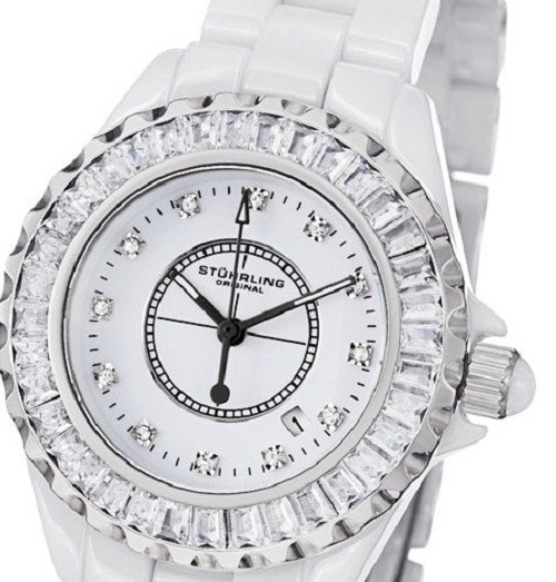 Đồng hồ nữ Stuhrling mã ST–345.33442 với viền đá lấp lánh, thiết kế thanh lịch cho phái nữ từ Stuhrling là đồng hồ nước nào