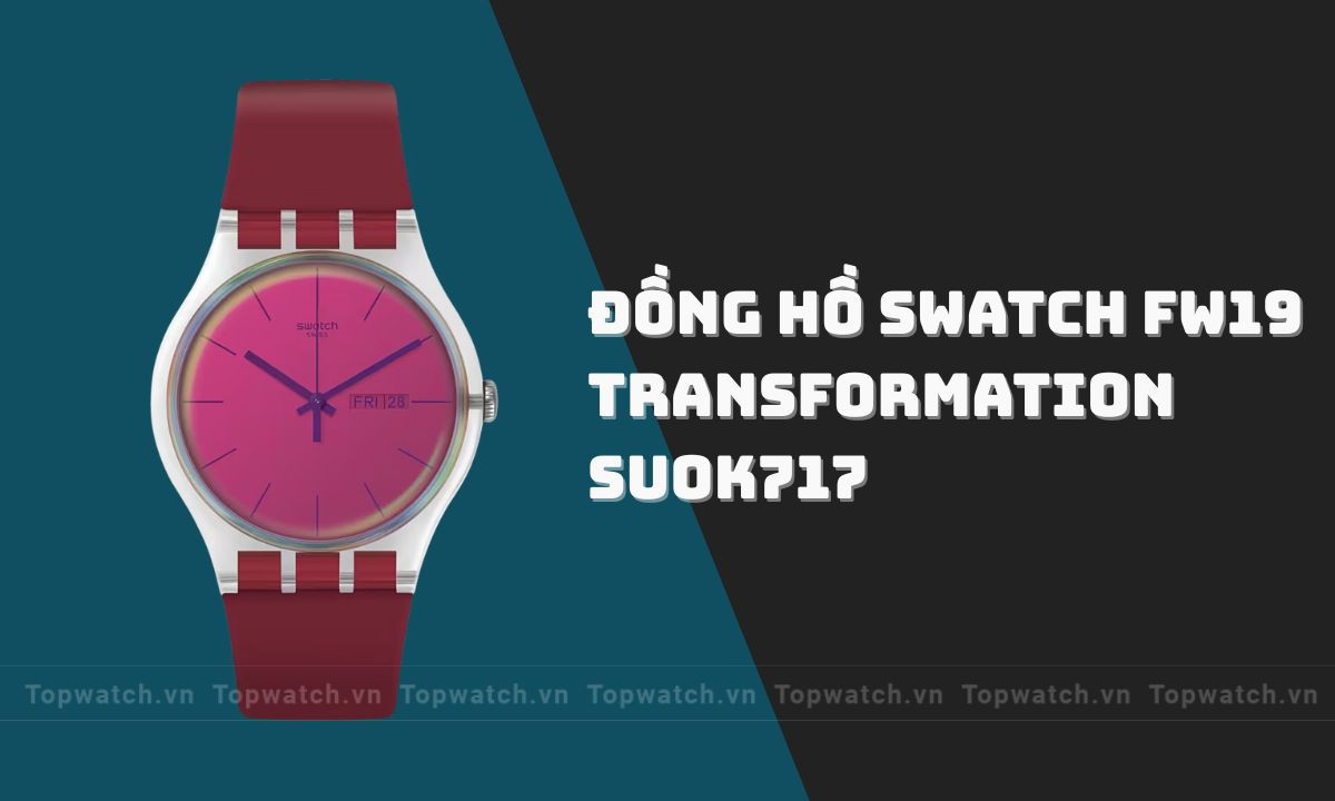 Mẫu đồng hồ Swatch nữ FW19 Transformation SUOK717 với tông màu pastel và giá hợp lý