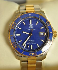 Mẫu đồng hồ Tag Heuer Aquaracer cũ demi vàng 18k, chính hãng, minh họa cho việc tìm kiếm đồng hồ Tag Heuer cũ chất lượng.