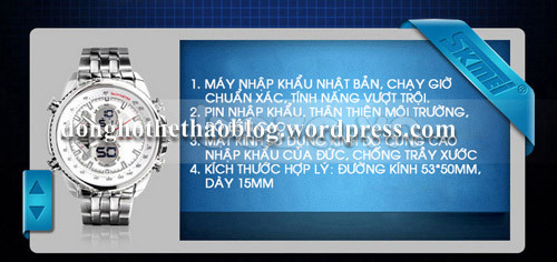 Đồng hồ Skmei 0993 với dây kim loại sang trọng khi đeo
