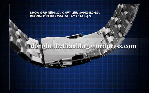 Toàn cảnh đồng hồ Skmei 0993 với dây đeo kim loại và mặt số rõ nét