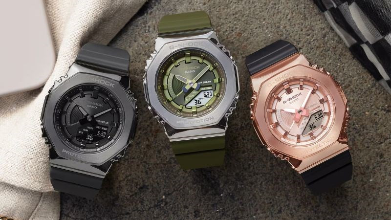Đồng hồ G-Shock với nhiều chất liệu và màu sắc đa dạng, phù hợp với mọi phong cách thời trang
