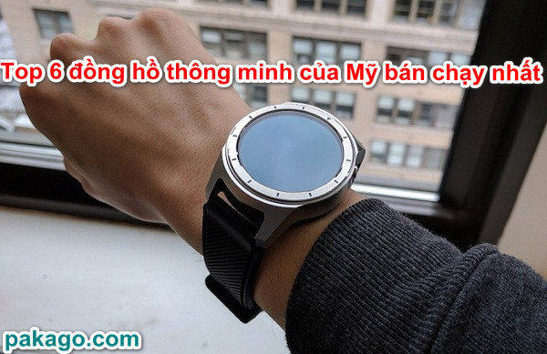 Hình ảnh một chiếc đồng hồ thông minh hiện đại trên cổ tay, đại diện cho đồng hồ thông minh của Mỹ bán chạy.
