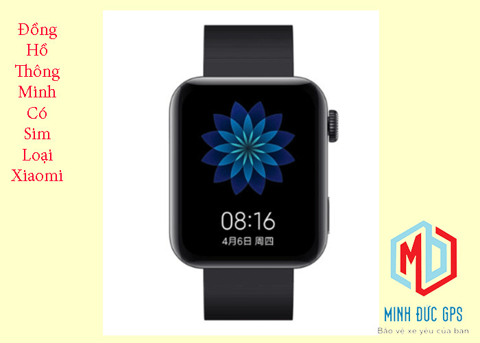Mặt đồng hồ thông minh Xiaomi Mi Watch chạy Wear OS, hiển thị các ứng dụng và giao diện MIUI for Watch.