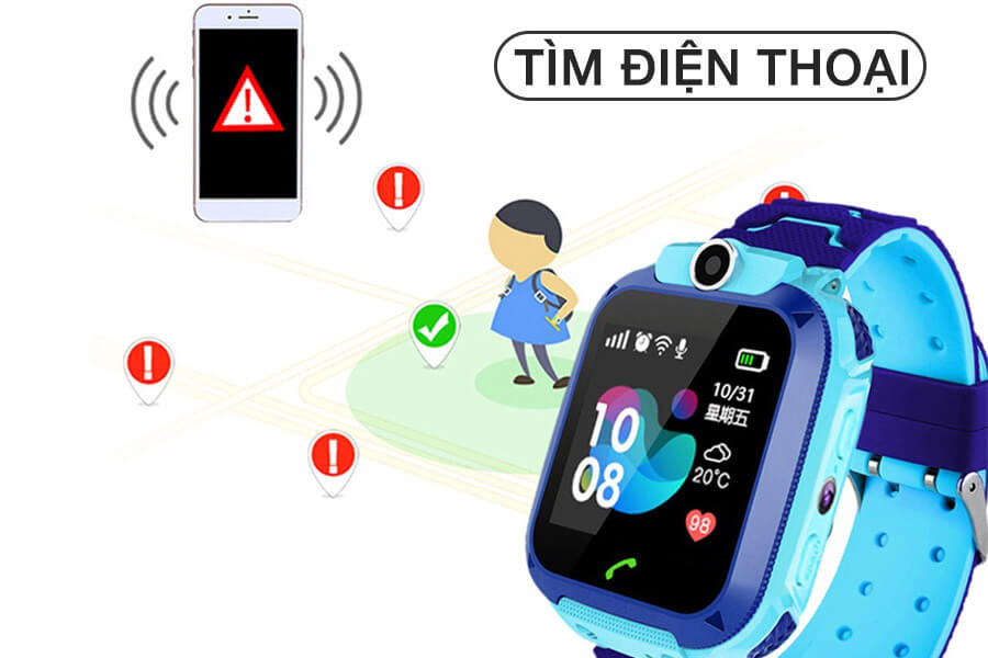 Đồng hồ thông minh Q12 với chức năng gọi khẩn cấp SOS và giám sát từ xa