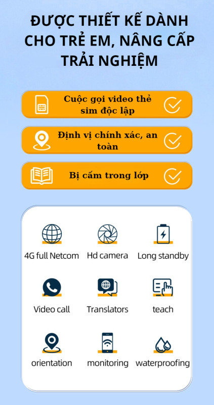 Đồng hồ định vị trẻ em Y63 với màn hình HD, thu hút khách hàng khi sỉ đồng hồ định vị trẻ em