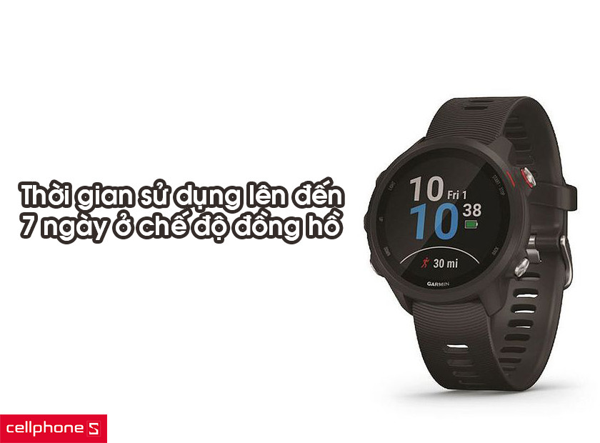 Thời lượng pin Garmin Forerunner 245 lên đến 7 ngày