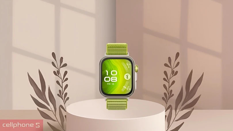 Màn hình đồng hồ thông minh Huawei Fit 4 Pro hiển thị biểu đồ nhịp tim, minh chứng cho tính năng theo dõi sức khỏe