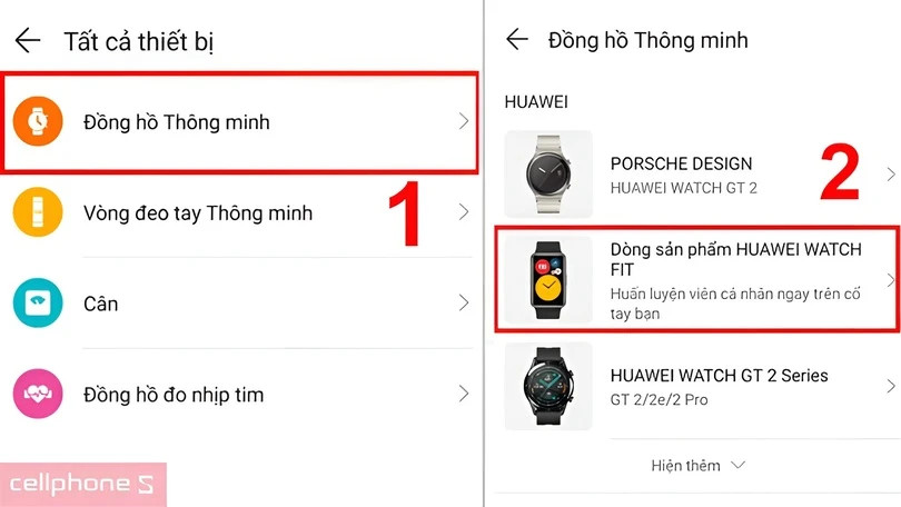 Chọn thiết bị Huawei Watch Fit 4 Pro trong ứng dụng Huawei Health để bắt đầu ghép nối