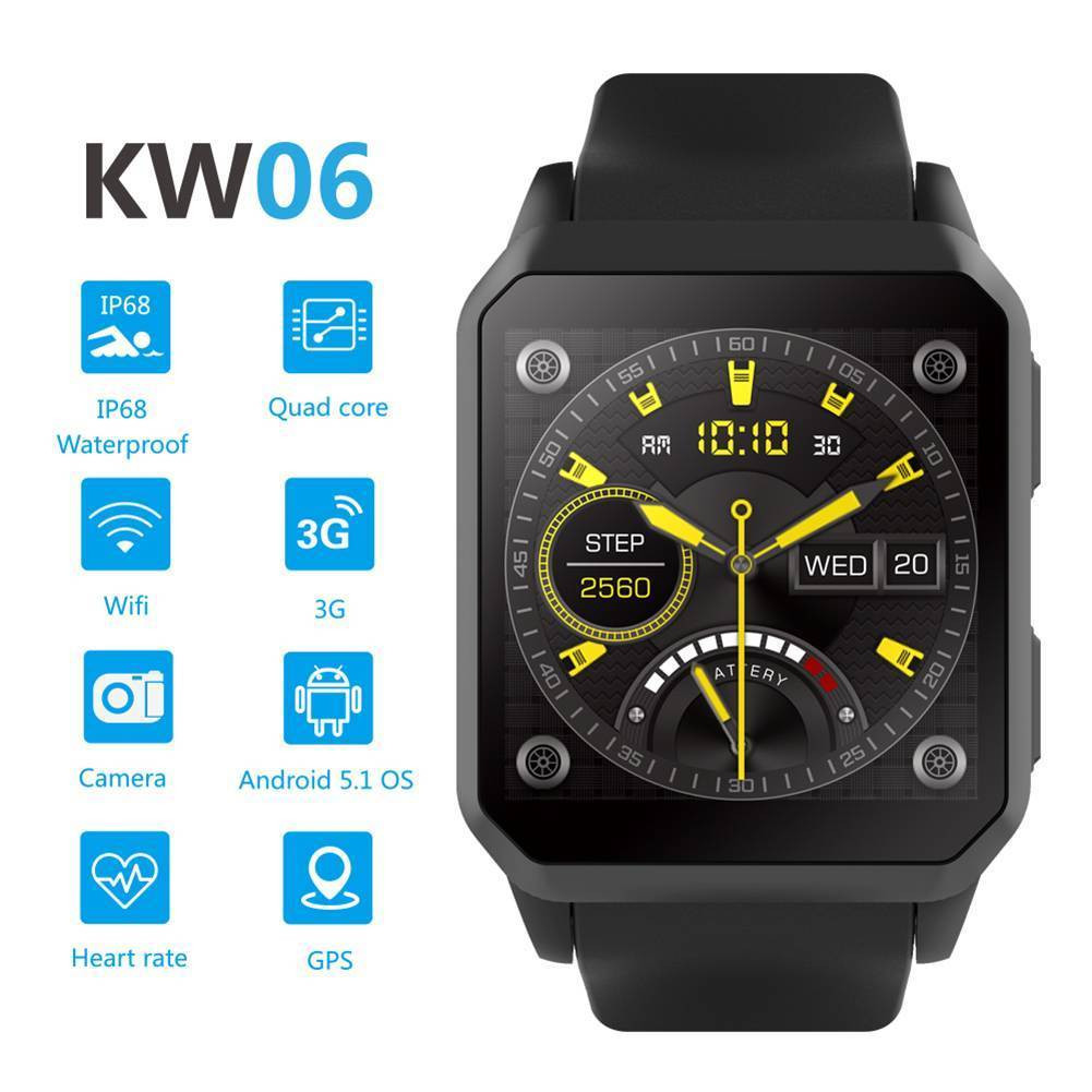 Đồng hồ thông minh cao cấp Kingwear KW06 với thiết kế mạnh mẽ