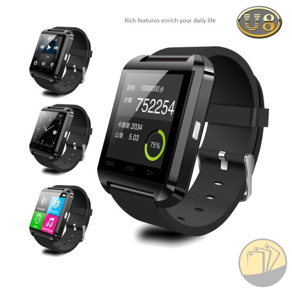 Đồng hồ thông minh Smartwatch U8 với màn hình hiển thị chính rõ nét