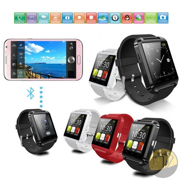 Giao diện menu chính với các ứng dụng trên Smartwatch U8